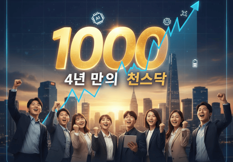 코스닥 지수 1000 달성